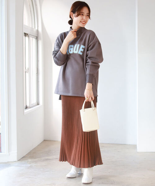 B:MING by BEAMS（ビーミングバイビームス）の「B:MING by BEAMS / 裏起毛 ロゴ プルオーバー（スウェット・レディース・グリーン系/オートミール/ブラック系・ONE SIZE）」の8枚目の写真