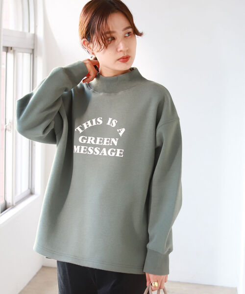 B:MING by BEAMS（ビーミングバイビームス）の「B:MING by BEAMS / 裏起毛 ロゴ プルオーバー（スウェット・レディース・グリーン系/オートミール/ブラック系・ONE SIZE）」の9枚目の写真