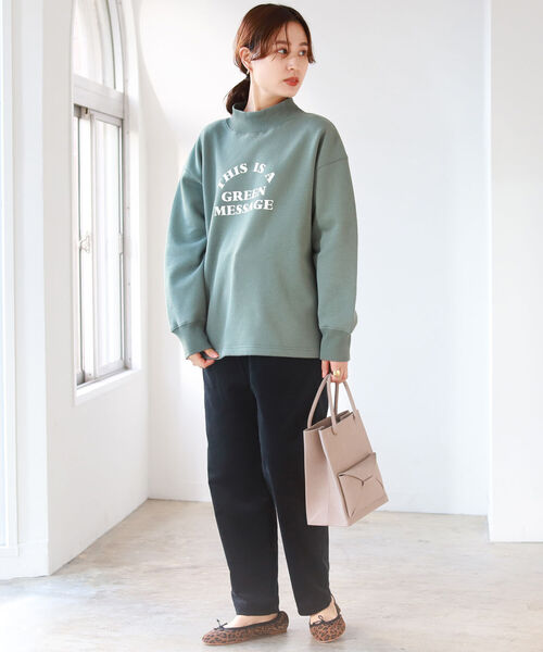 B:MING by BEAMS（ビーミングバイビームス）の「B:MING by BEAMS / 裏起毛 ロゴ プルオーバー（スウェット・レディース・グリーン系/オートミール/ブラック系・ONE SIZE）」の11枚目の写真