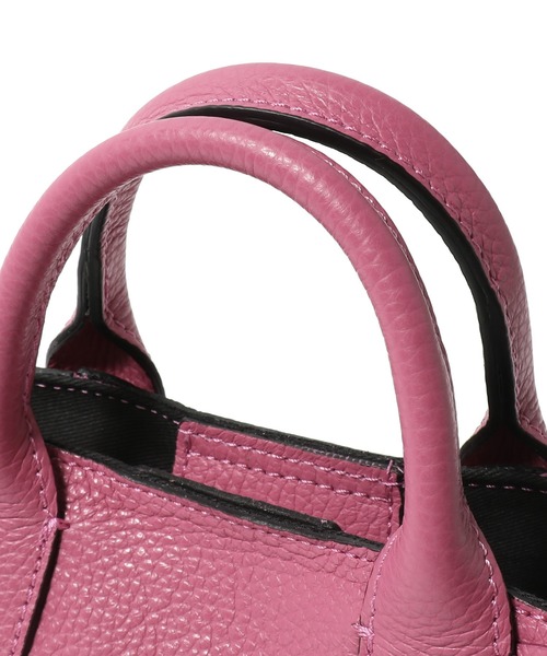 RIPANI リパーニ ピンク ショルダーバッグ ストラップ付き 革 2way リパーニ RIPANI メタリックレザーショルダーバッグ （ピンク
