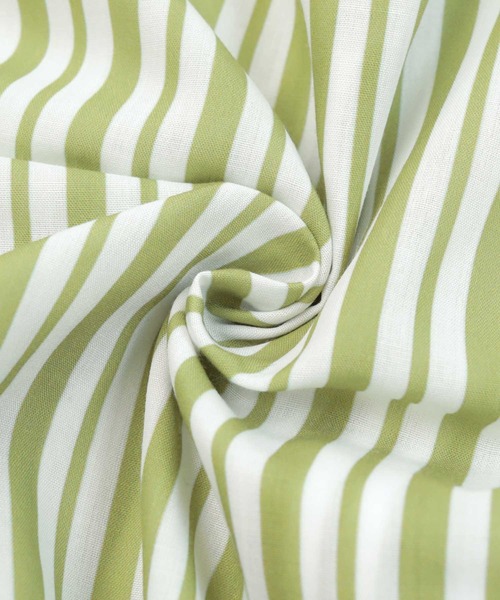 UR'S（ユアーズ）の「ﾊﾞﾝﾄﾞｶﾗｰｽﾄﾗｲﾌﾟｼｬﾂﾜﾝﾋﾟｰｽ（シャツワンピース・レディース・ブラック/グリーン系その他/グレイッシュベージュ・M）」の19枚目の写真