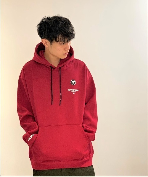 AAPE BY A BATHING APE(エーエイプバイアベイシングエイプ)の「AAPE NOW HOODIE(パーカー・メンズ・グレー系その他3/ブラック/ベージュ系その他3/カーキ/ブラウン系その他2/バーガンディー/イエロー系その他/ホワイト/ヘザーグレー/ターコイズブルー/ピンク/パープル系その他2・LARGE/MEDIUM/SMALL/XX-LARGE/X-LARGE)」の12枚目の写真