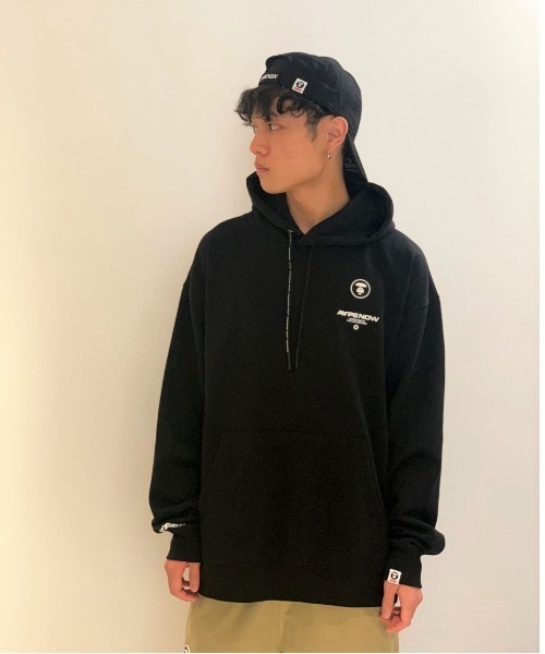 AAPE BY A BATHING APE(エーエイプバイアベイシングエイプ)の「AAPE NOW HOODIE(パーカー・メンズ・グレー系その他3/ブラック/ベージュ系その他3/カーキ/ブラウン系その他2/バーガンディー/イエロー系その他/ホワイト/ヘザーグレー/ターコイズブルー/ピンク/パープル系その他2・LARGE/MEDIUM/SMALL/XX-LARGE/X-LARGE)」の3枚目の写真