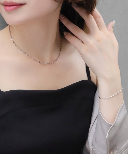 blackdia ocean(ブラックダイヤオーシャン)の「blackdia ocean ペタルチェーンネックレス(ネックレス・レディース・シルバー/ピンクゴールド/ゴールド・55cm/60cm/45cm/50cm/40cm)」の11枚目の写真