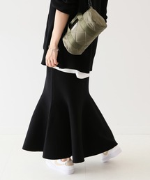 SLOBE IENA | ミラノリブヘムフレアスカート【手洗い可能/ウエストゴム】◆(スカート)