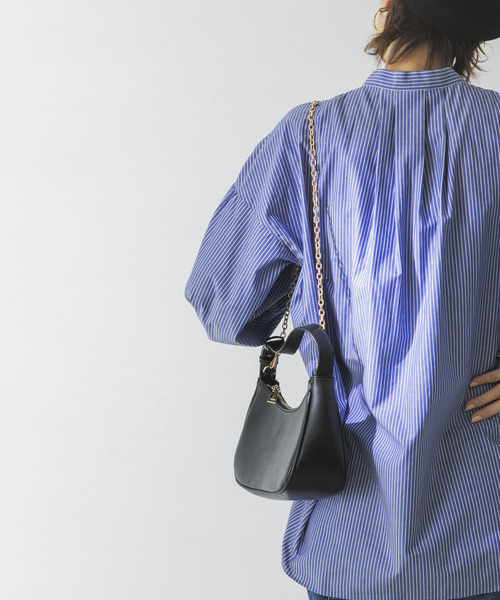 URBAN RESEARCH（アーバンリサーチ）の「ボリュームスリーブバンドカラーシャツ（シャツ/ブラウス・レディース・ブラック/ストライプ/ホワイト/その他1・FREE）」の11枚目の写真