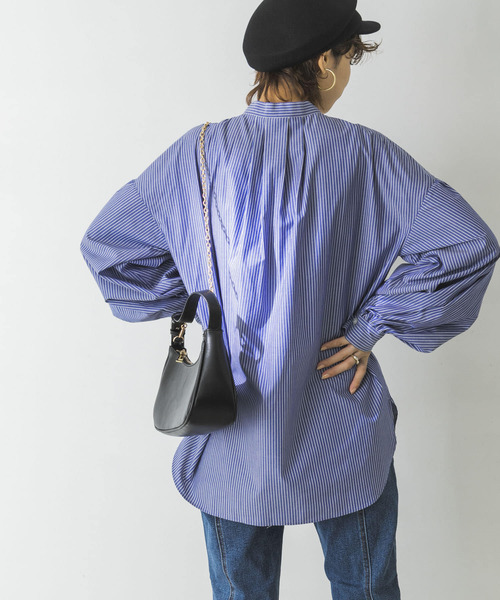 URBAN RESEARCH（アーバンリサーチ）の「ボリュームスリーブバンドカラーシャツ（シャツ/ブラウス・レディース・ブラック/ストライプ/ホワイト/その他1・FREE）」の13枚目の写真