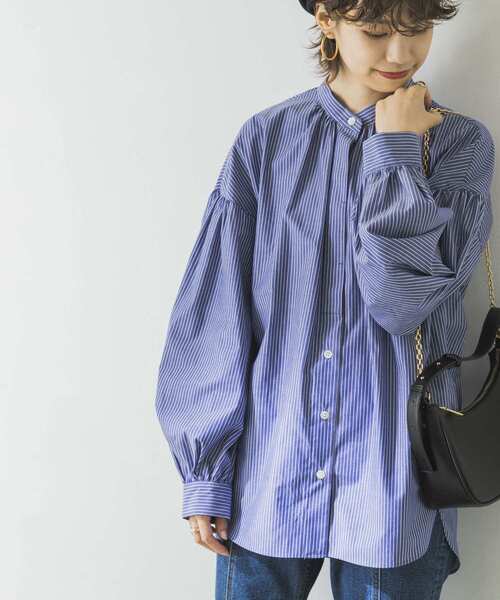 URBAN RESEARCH（アーバンリサーチ）の「ボリュームスリーブバンドカラーシャツ（シャツ/ブラウス・レディース・ブラック/ストライプ/ホワイト/その他1・FREE）」の14枚目の写真