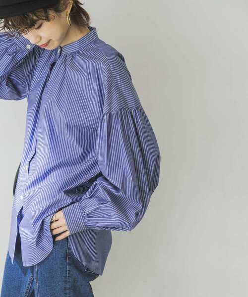 URBAN RESEARCH（アーバンリサーチ）の「ボリュームスリーブバンドカラーシャツ（シャツ/ブラウス・レディース・ブラック/ストライプ/ホワイト/その他1・FREE）」の16枚目の写真