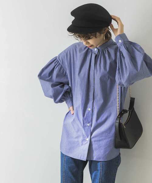 URBAN RESEARCH（アーバンリサーチ）の「ボリュームスリーブバンドカラーシャツ（シャツ/ブラウス・レディース・ブラック/ストライプ/ホワイト/その他1・FREE）」の17枚目の写真