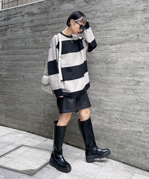 PAGEBOY（ページボーイ）の「ワイドボーダーニット（ニット/セーター・レディース・ブラック系その他/グリーン系その他/ブルー系その他・FREE）」の16枚目の写真