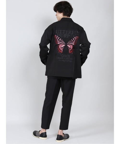 semantic design（セマンティックデザイン）の「セマンティックデザイン/semantic design バタフライ刺繍 長袖ビッグシャツアウター（シャツ/ブラウス・メンズ・レッド/ブルー・MEDIUM/LARGE）」の4枚目の写真