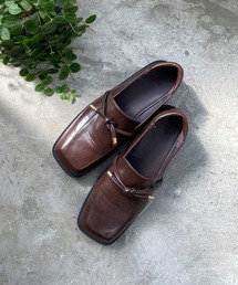 Crisp | リボンスクエアトゥローファー(ローファー)