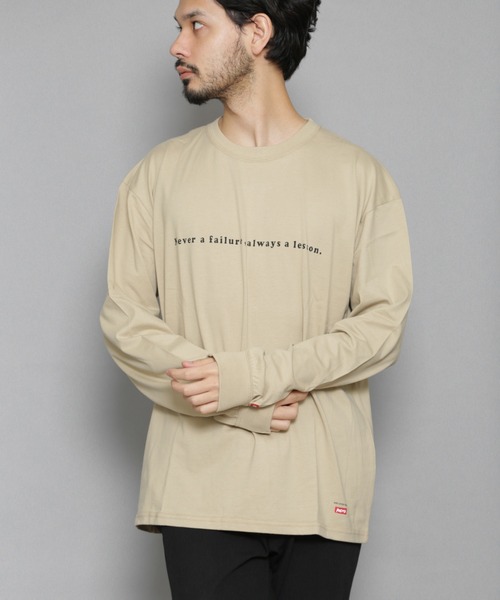 CERCA(チェルカ)の「BEYES/プリント L/S C/N(Tシャツ/カットソー・メンズ・ホワイト/ベージュ/ブラック・MEDIUM/LARGE)」の3枚目の写真
