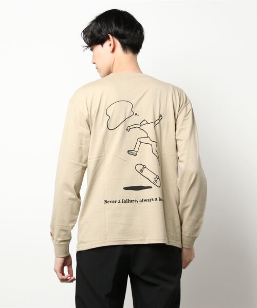 CERCA(チェルカ)の「BEYES/プリント L/S C/N(Tシャツ/カットソー・メンズ・ホワイト/ベージュ/ブラック・MEDIUM/LARGE)」の6枚目の写真