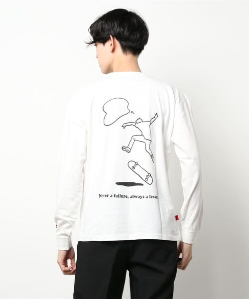 CERCA(チェルカ)の「BEYES/プリント L/S C/N(Tシャツ/カットソー・メンズ・ホワイト/ベージュ/ブラック・MEDIUM/LARGE)」の4枚目の写真