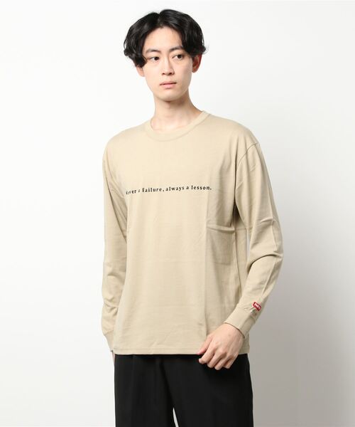 CERCA(チェルカ)の「BEYES/プリント L/S C/N(Tシャツ/カットソー・メンズ・ホワイト/ベージュ/ブラック・MEDIUM/LARGE)」の9枚目の写真
