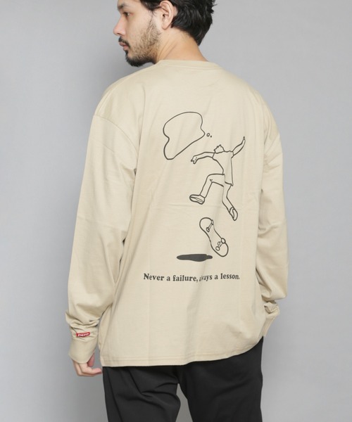 CERCA(チェルカ)の「BEYES/プリント L/S C/N(Tシャツ/カットソー・メンズ・ホワイト/ベージュ/ブラック・MEDIUM/LARGE)」の13枚目の写真