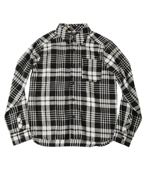 GLAZOS(グラソス)の「ネルチェック・長袖シャツ(シャツ/ブラウス・キッズ・ブラック/ベージュ/ブルー/グリーン・130cm/140cm/150cm/160cm/170cm)」の7枚目の写真