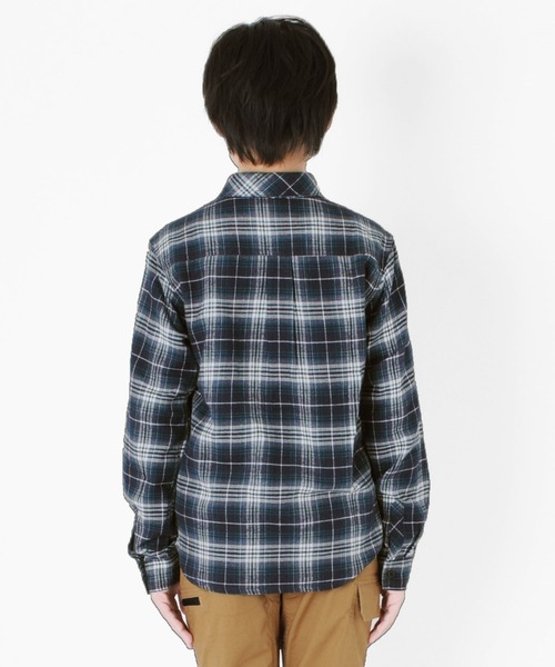 GLAZOS(グラソス)の「ネルチェック・長袖シャツ(シャツ/ブラウス・キッズ・ブラック/ベージュ/ブルー/グリーン・130cm/140cm/150cm/160cm/170cm)」の5枚目の写真