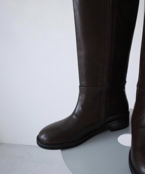 Didot.showroom（ディドット ショールーム）の「round long boots（ブーツ・レディース・ブラック/ブラウン・24cm/24.5cm/25cm/23.5cm/23cm）」の12枚目の写真