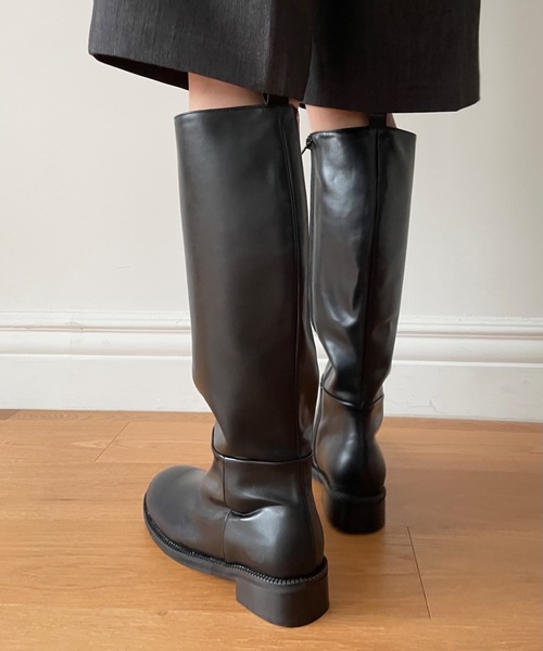 Didot.showroom（ディドット ショールーム）の「round long boots（ブーツ・レディース・ブラック/ブラウン・24cm/24.5cm/25cm/23.5cm/23cm）」の13枚目の写真