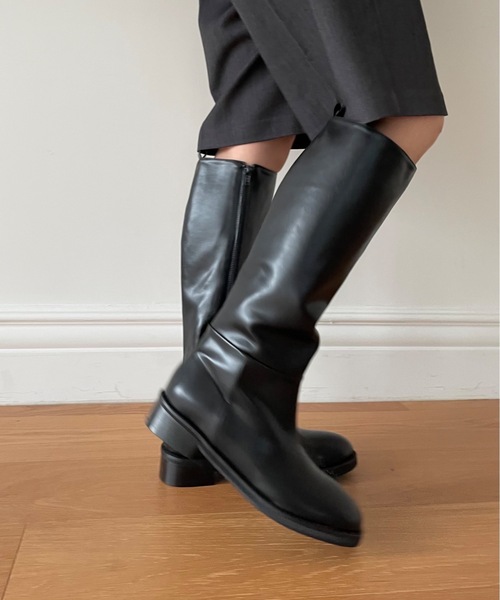 Didot.showroom（ディドット ショールーム）の「round long boots（ブーツ・レディース・ブラック/ブラウン・24cm/24.5cm/25cm/23.5cm/23cm）」の11枚目の写真