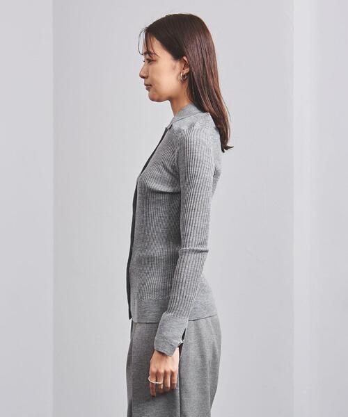 Gunn Johansson（グンヨハンソン）の「＜Gunn Johansson（グン ヨハンソン）＞リブ ボタンカーディガン（ニット/セーター・レディース・ブラック/グレー・38）」の4枚目の写真