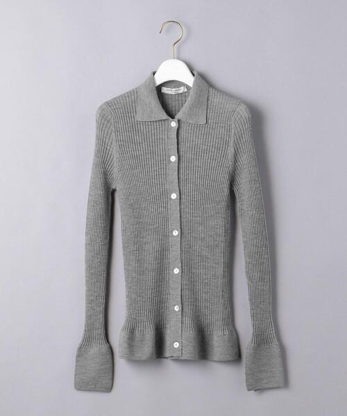 Gunn Johansson（グンヨハンソン）の「＜Gunn Johansson（グン ヨハンソン）＞リブ ボタンカーディガン（ニット/セーター・レディース・ブラック/グレー・38）」の9枚目の写真