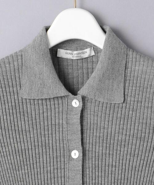 Gunn Johansson（グンヨハンソン）の「＜Gunn Johansson（グン ヨハンソン）＞リブ ボタンカーディガン（ニット/セーター・レディース・ブラック/グレー・38）」の15枚目の写真