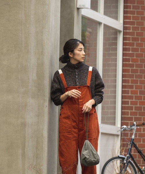 khakito（カーキト）の「綿100% ヘリンボーンジャーマンワークサロペット（サロペット/オーバーオール・レディース・ブラック/ブラウン/カーキ・FREE）」の17枚目の写真