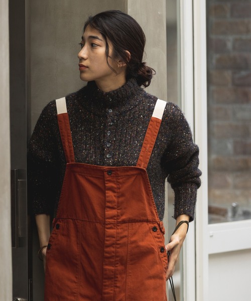 khakito（カーキト）の「綿100% ヘリンボーンジャーマンワークサロペット（サロペット/オーバーオール・レディース・ブラック/ブラウン/カーキ・FREE）」の13枚目の写真