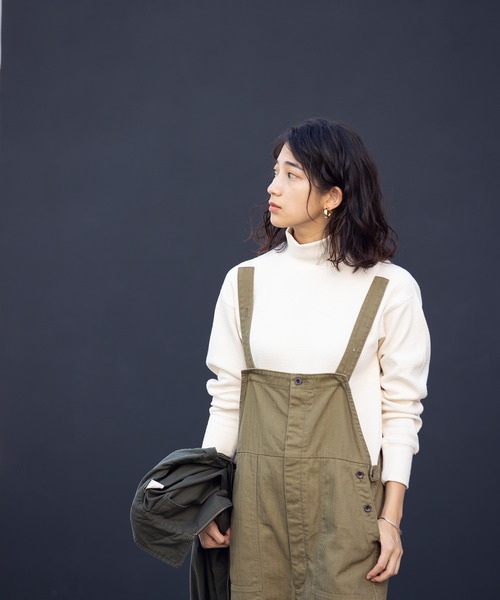 khakito（カーキト）の「綿100% ヘリンボーンジャーマンワークサロペット（サロペット/オーバーオール・レディース・ブラック/ブラウン/カーキ・FREE）」の11枚目の写真