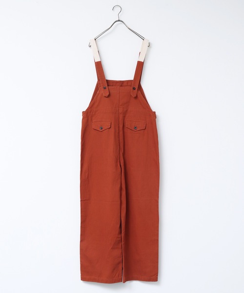 khakito（カーキト）の「綿100% ヘリンボーンジャーマンワークサロペット（サロペット/オーバーオール・レディース・ブラック/ブラウン/カーキ・FREE）」の12枚目の写真