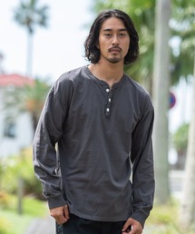 『Goodwear/グッドウェア』WEB別注 USAコットンヘンリーネック長袖Tシャツ