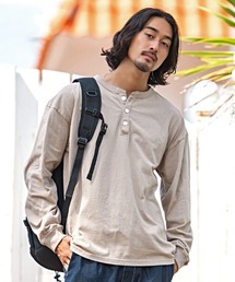『Goodwear/グッドウェア』WEB別注 USAコットンヘンリーネック長袖Tシャツ