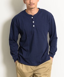 『Goodwear/グッドウェア』WEB別注 USAコットンヘンリーネック長袖Tシャツ
