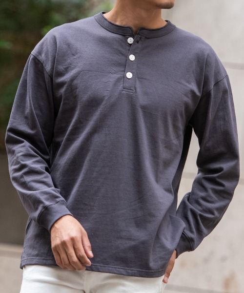 Goodwear/グッドウェア』WEB別注 USAコットンヘンリーネック長袖