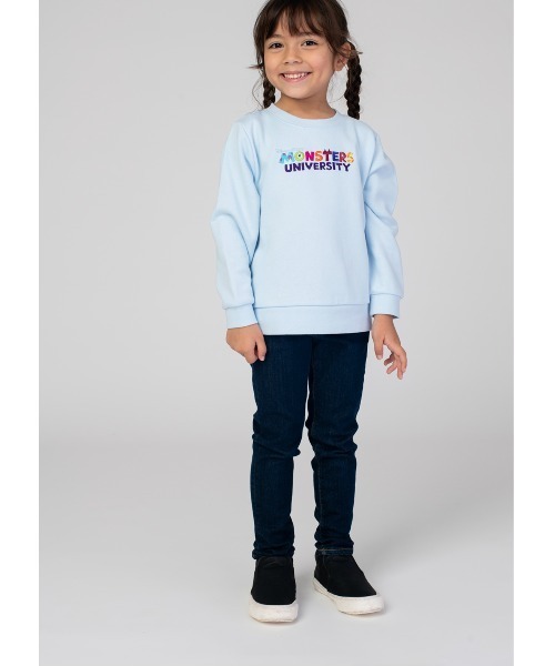 Design Tshirts Store graniph(デザイン ティーシャツ ストア グラニフ)の「ユニバーシティ フレンズ(モンスターズ)|キッズスウェット(スウェット・キッズ・ライトブルー・100/110/120/130/140)」の3枚目の写真