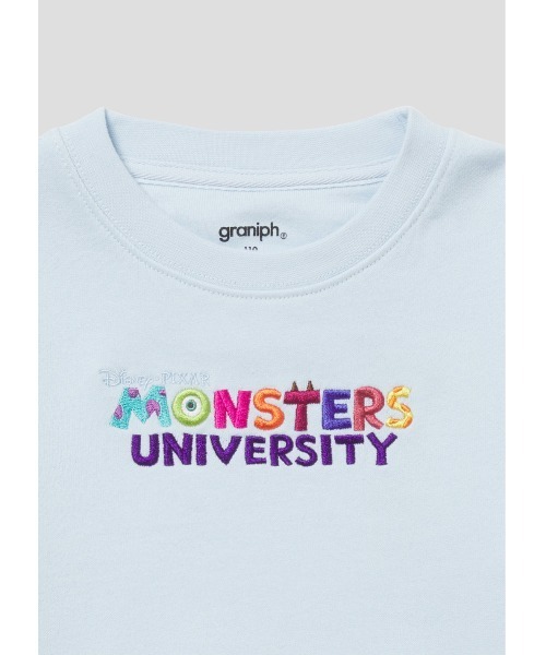 Design Tshirts Store graniph(デザイン ティーシャツ ストア グラニフ)の「ユニバーシティ フレンズ(モンスターズ)|キッズスウェット(スウェット・キッズ・ライトブルー・100/110/120/130/140)」の4枚目の写真