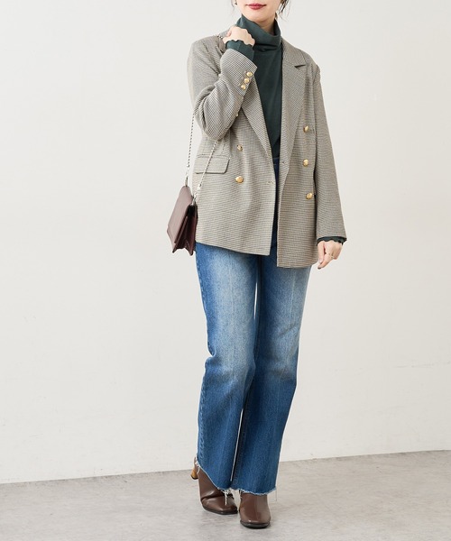 natural couture(ナチュラルクチュール)の「便利な微起毛カットタートル(Tシャツ/カットソー・レディース・ブラック/ベージュ/ブラウン/オフホワイト/ピンク/グリーン・FREE)」の22枚目の写真
