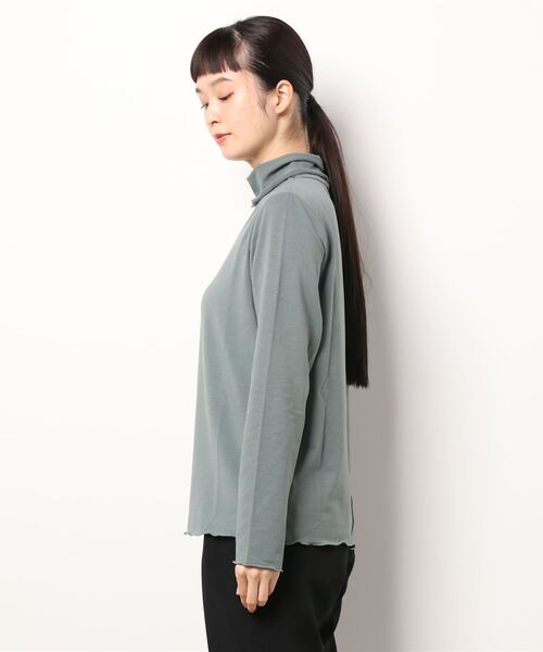 Te chichi（テチチ）の「天竺メロータートルネックトップス（Tシャツ/カットソー・レディース・ベージュ/オフホワイト/グリーン・ﾌﾘ-）」の5枚目の写真