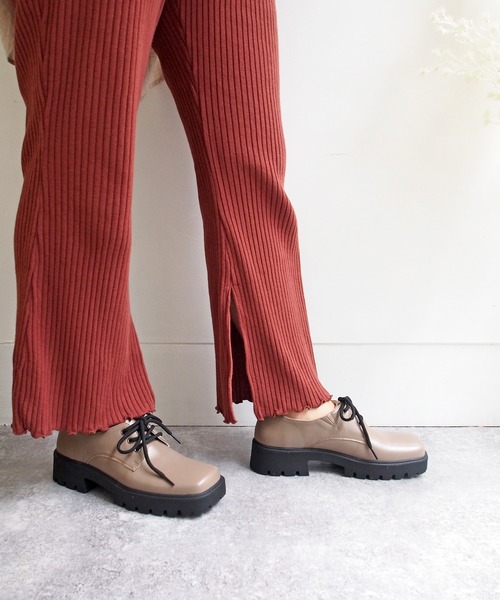 byあしながおじさん（バイアシナガオジサン）の「厚底レースアップシューズ　-8710421（その他シューズ・レディース・ブラック/グレイッシュベージュ/アイボリー・LL/L/S/M）」の21枚目の写真