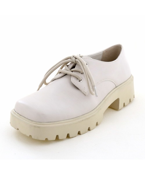 byあしながおじさん（バイアシナガオジサン）の「厚底レースアップシューズ　-8710421（その他シューズ・レディース・ブラック/グレイッシュベージュ/アイボリー・LL/L/S/M）」の8枚目の写真