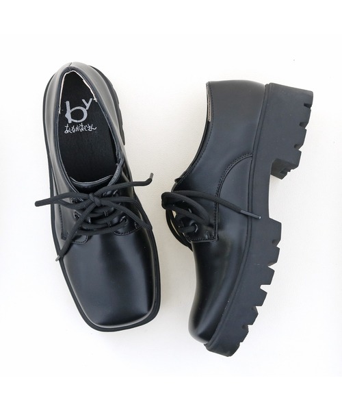 byあしながおじさん（バイアシナガオジサン）の「厚底レースアップシューズ　-8710421（その他シューズ・レディース・ブラック/グレイッシュベージュ/アイボリー・LL/L/S/M）」の17枚目の写真