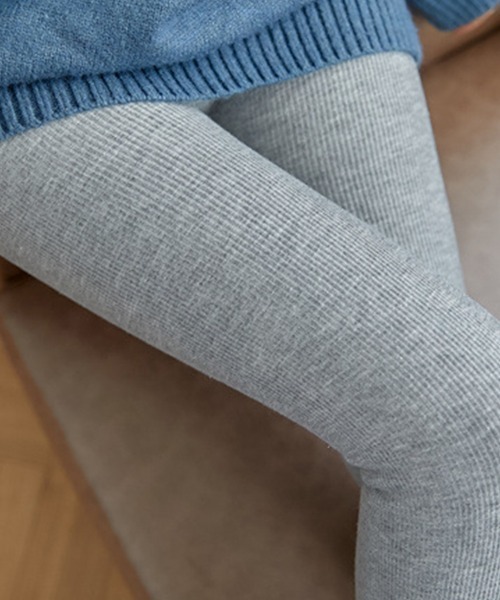 DAY CLOSET(デイ クローゼット)の「レディース 裏起毛ハイウエストリブトレンカ(レギンス/スパッツ・レディース・チャコールグレー/ブラック/グレー・ONE SIZE)」の12枚目の写真