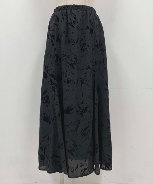 PICCIN(ピッチン)の「フロッキープリントマーメイドスカート(スカート・レディース・ブラック/オフホワイト・M/L)」の8枚目の写真