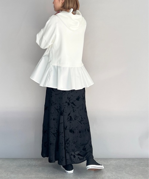 PICCIN(ピッチン)の「フロッキープリントマーメイドスカート(スカート・レディース・ブラック/オフホワイト・M/L)」の16枚目の写真