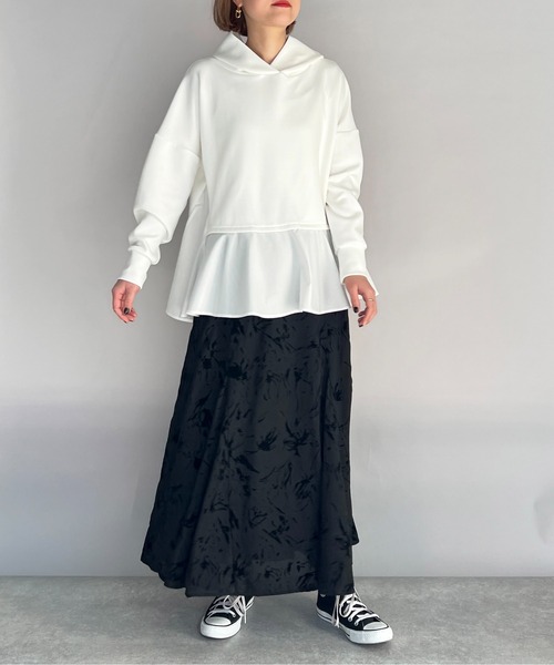 PICCIN(ピッチン)の「フロッキープリントマーメイドスカート(スカート・レディース・ブラック/オフホワイト・M/L)」の19枚目の写真