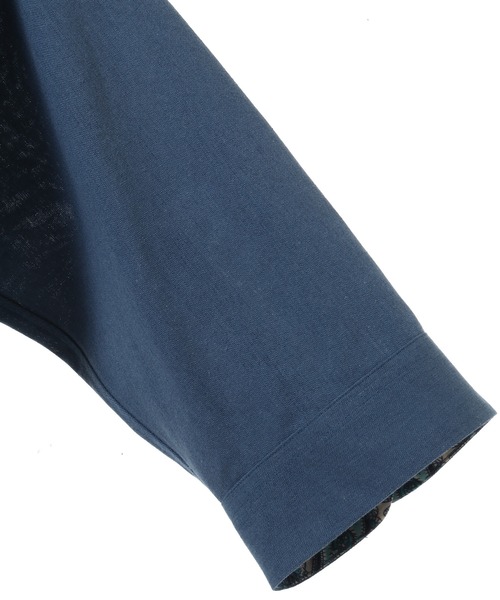 UNION STATION（ユニオンステーション）の「ソフトポプリン七分丈CPOバンドカラーシャツ（シャツ/ブラウス・メンズ・オフホワイト/オレンジ/ブルー・LL/M/L）」の18枚目の写真